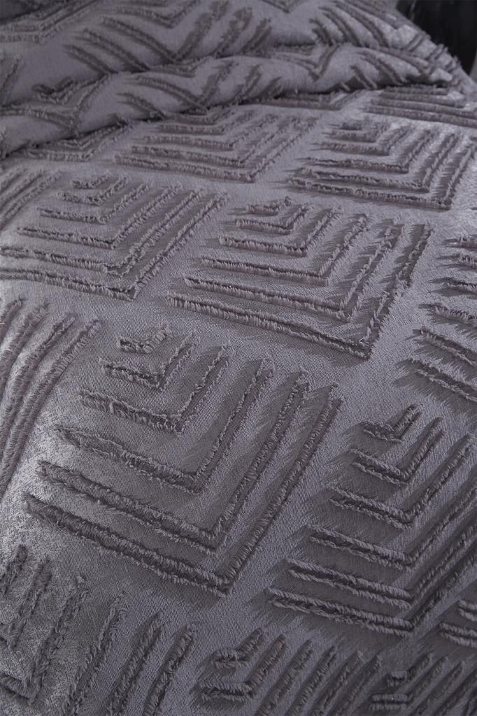 Çeyiz Diyarı Pine 2 Parça Tek Kişilik Pike Takımı Antrasit - 4