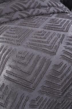 Çeyiz Diyarı Pine 2 Parça Tek Kişilik Pike Takımı Antrasit - 4