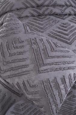 Çeyiz Diyarı Pine 2 Parça Tek Kişilik Pike Takımı Antrasit - 7