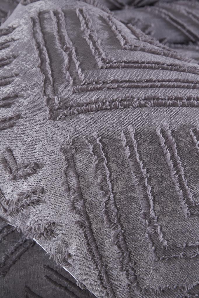 Çeyiz Diyarı Pine 3 Parça Çift Kişilik Pike Takımı Antrasit - 5