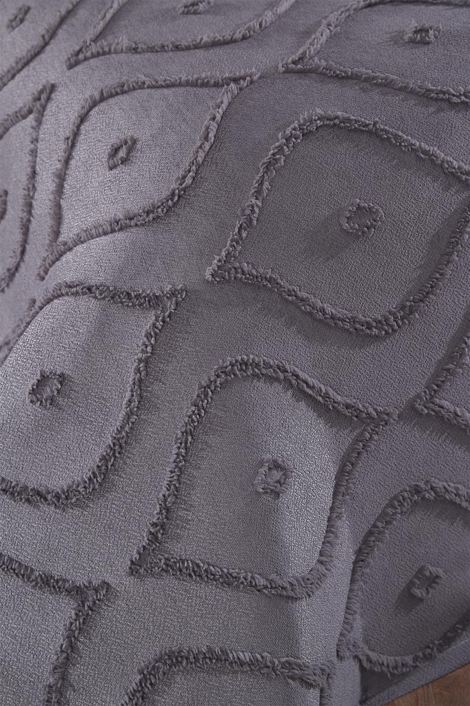 Çeyiz Diyarı Pirot 2 Parça Tek Kişilik Pike Takımı Antrasit - 2