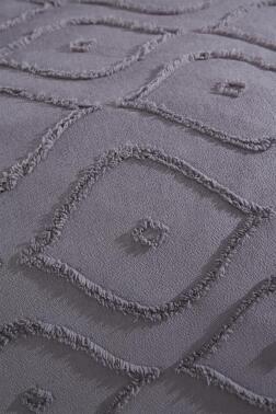 Çeyiz Diyarı Pirot 2 Parça Tek Kişilik Pike Takımı Antrasit - 5