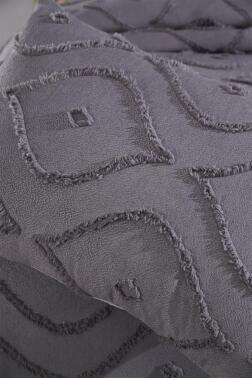 Çeyiz Diyarı Pirot 2 Parça Tek Kişilik Pike Takımı Antrasit - 6