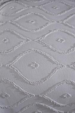 Çeyiz Diyarı Pirot 2 Parça Tek Kişilik Pike Takımı Gri - 4