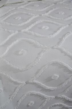 Çeyiz Diyarı Pirot 2 Parça Tek Kişilik Pike Takımı Krem - 3