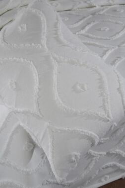 Çeyiz Diyarı Pirot 2 Parça Tek Kişilik Pike Takımı Krem - 5