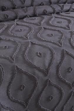 Çeyiz Diyarı Pirot 3 Parça Çift Kişilik Pike Takımı Antrasit - 3