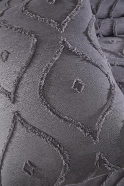 Çeyiz Diyarı Pirot 3 Parça Çift Kişilik Pike Takımı Antrasit - 6