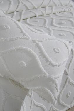 Çeyiz Diyarı Pirot 3 Parça Çift Kişilik Pike Takımı Krem - 5