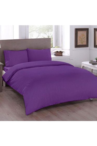 Çeyiz Diyarı Pure Çift Kişilik Nevresim Seti 200x200 Mürdüm - Çeyiz Diyarı (1)