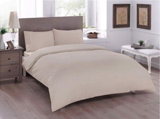 Çeyiz Diyarı Pure Çift Kişilik Nevresim Seti Krem - Çeyiz Diyarı