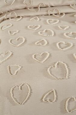 Çeyiz Diyarı Pure Love 2 Parça Tek Kişilik Pike Takımı Bej - 4