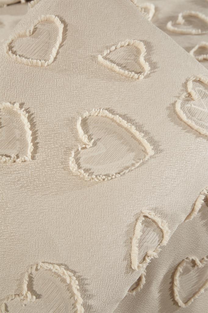 Çeyiz Diyarı Pure Love 2 Parça Tek Kişilik Pike Takımı Bej - 6