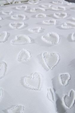 Çeyiz Diyarı Pure Love 2 Parça Tek Kişilik Pike Takımı Krem - 3