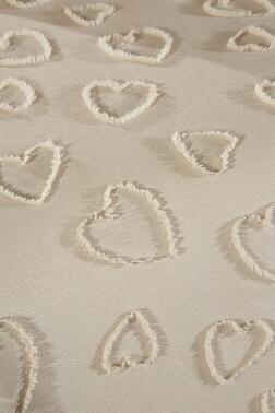Çeyiz Diyarı Pure Love 3 Parça Çift Kişilik Pike Takımı Bej - 3