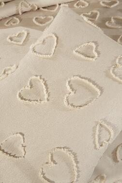 Çeyiz Diyarı Pure Love 3 Parça Çift Kişilik Pike Takımı Bej - 7