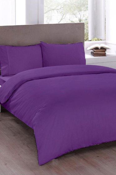 Çeyiz Diyarı Pure Süper King Size Nevresim Seti 230x265 Mürdüm - Çeyiz Diyarı