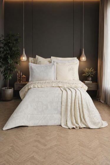 Çeyiz Diyarı Riva 10 Parça Çeyiz Seti Krem - Çeyiz Diyarı