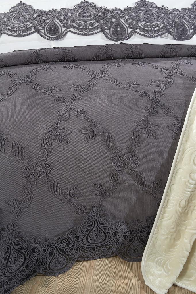 Çeyiz Diyarı Sahra 10 Parça Battaniyeli Çeyiz Seti Antrasit - 3