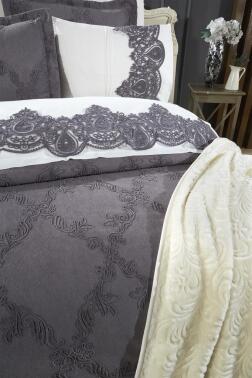 Çeyiz Diyarı Sahra 10 Parça Battaniyeli Çeyiz Seti Antrasit - 5