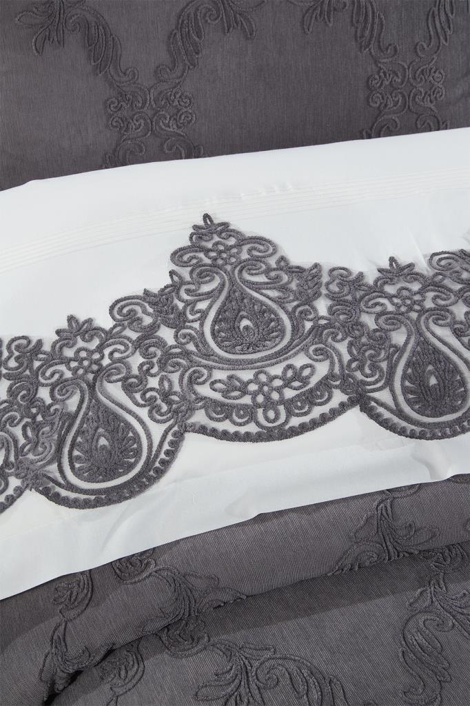 Çeyiz Diyarı Sahra 10 Parça Battaniyeli Çeyiz Seti Antrasit - 6