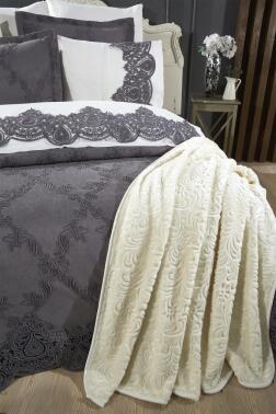 Çeyiz Diyarı Sahra 10 Parça Battaniyeli Çeyiz Seti Antrasit - 8