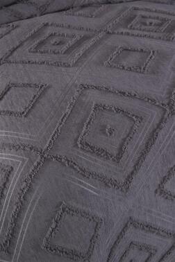 Çeyiz Diyarı Samira 2 Parça Tek Kişilik Pike Takımı Antrasit - 3