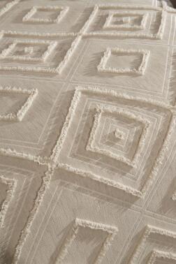 Çeyiz Diyarı Samira 2 Parça Tek Kişilik Pike Takımı Bej - 3