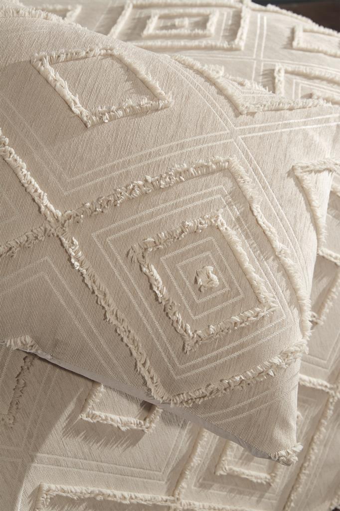 Çeyiz Diyarı Samira 2 Parça Tek Kişilik Pike Takımı Bej - 5