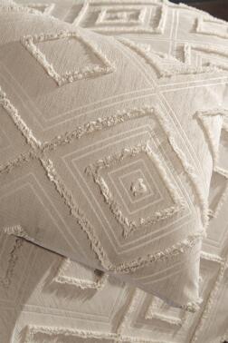 Çeyiz Diyarı Samira 2 Parça Tek Kişilik Pike Takımı Bej - 5