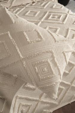 Çeyiz Diyarı Samira 2 Parça Tek Kişilik Pike Takımı Bej - 6