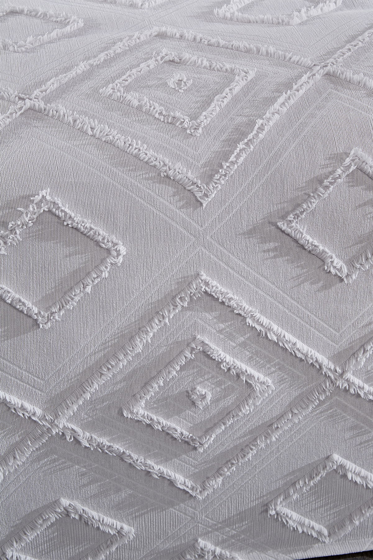 Çeyiz Diyarı Samira 2 Parça Tek Kişilik Pike Takımı Gri - 4