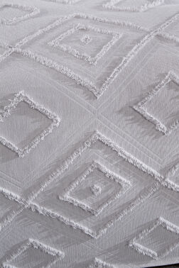 Çeyiz Diyarı Samira 2 Parça Tek Kişilik Pike Takımı Gri - 4