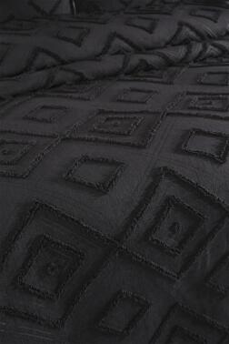 Çeyiz Diyarı Samira 2 Parça Tek Kişilik Pike Takımı Siyah - 2