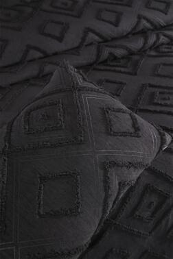 Çeyiz Diyarı Samira 2 Parça Tek Kişilik Pike Takımı Siyah - 4