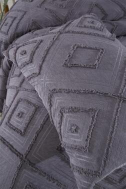 Çeyiz Diyarı Samira 3 Parça Çift Kişilik Pike Takımı Antrasit - 4