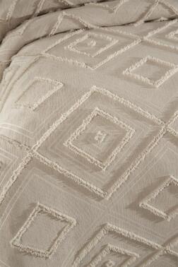 Çeyiz Diyarı Samira 3 Parça Çift Kişilik Pike Takımı Bej - 3