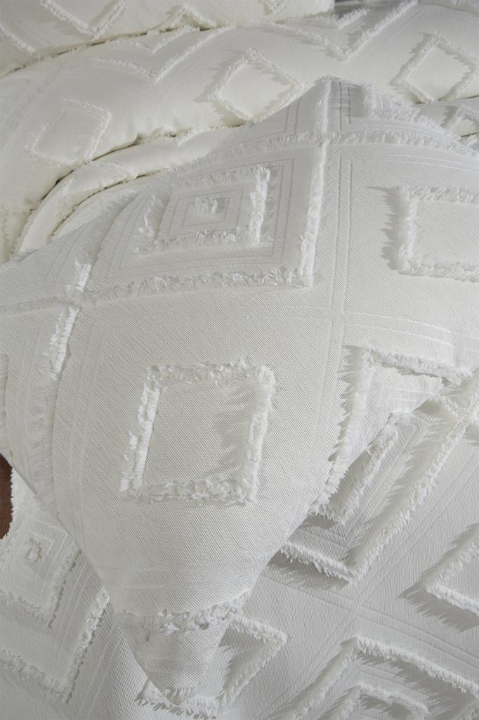 Çeyiz Diyarı Samira 3 Parça Çift Kişilik Pike Takımı Krem - 4