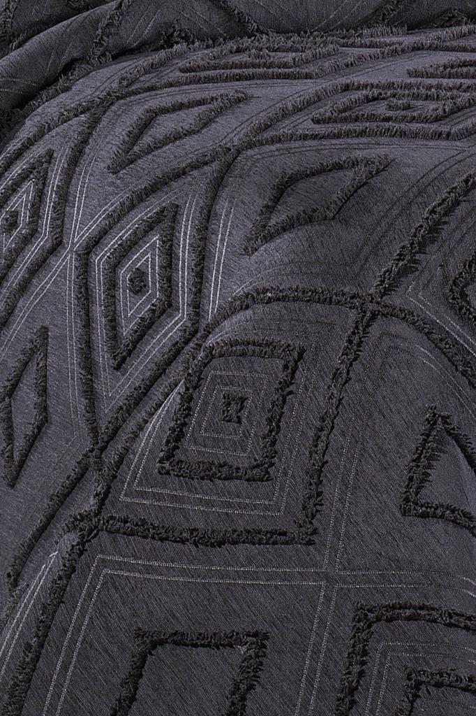 Çeyiz Diyarı Samira 3 Parça Çift Kişilik Pike Takımı Siyah - 2