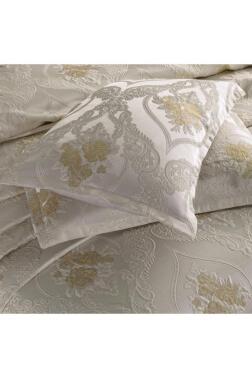 Çeyiz Diyarı Sandra Tek Kişilik Jakarlı Yatak Örtüsü Krem - 2