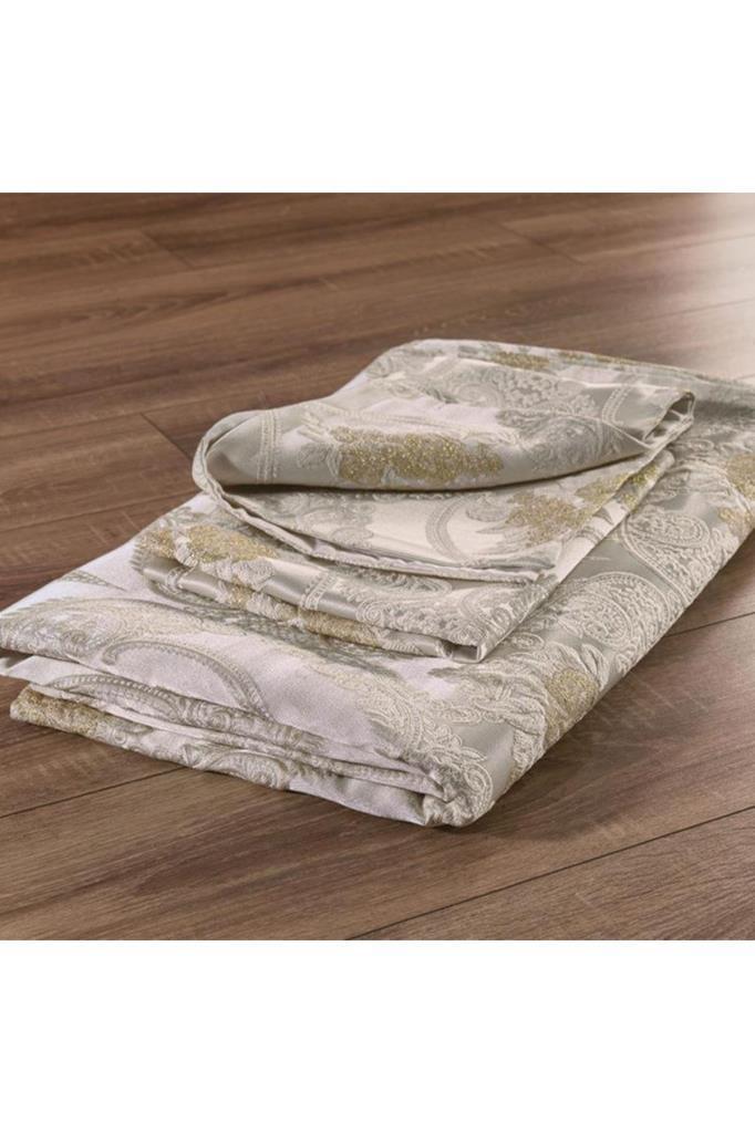 Çeyiz Diyarı Sandra Tek Kişilik Jakarlı Yatak Örtüsü Krem - 5