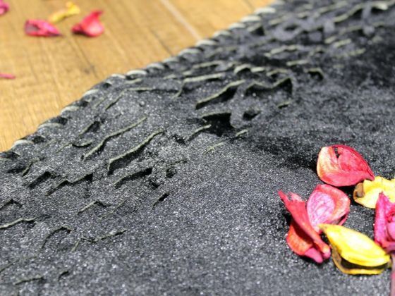 Çeyiz Diyarı Selçuklu Kadife Çift Kat Runner Siyah - Çeyiz Diyarı (1)