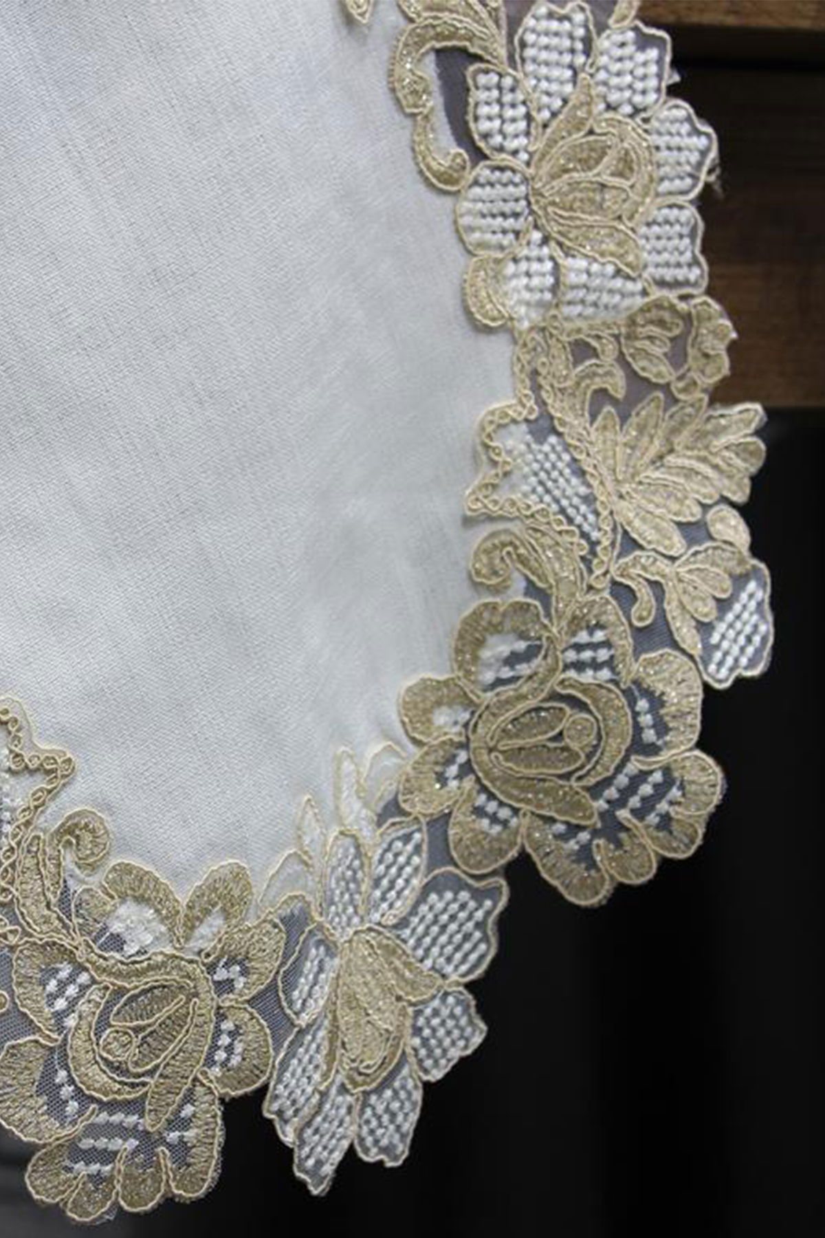 Çeyiz Diyarı Selina 5 Parça Keten Salon Takımı Krem Kahve - 2