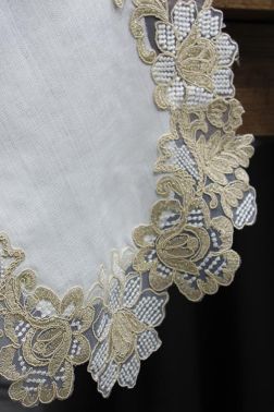 Çeyiz Diyarı Selina 5 Parça Keten Salon Takımı Krem Kahve - 2