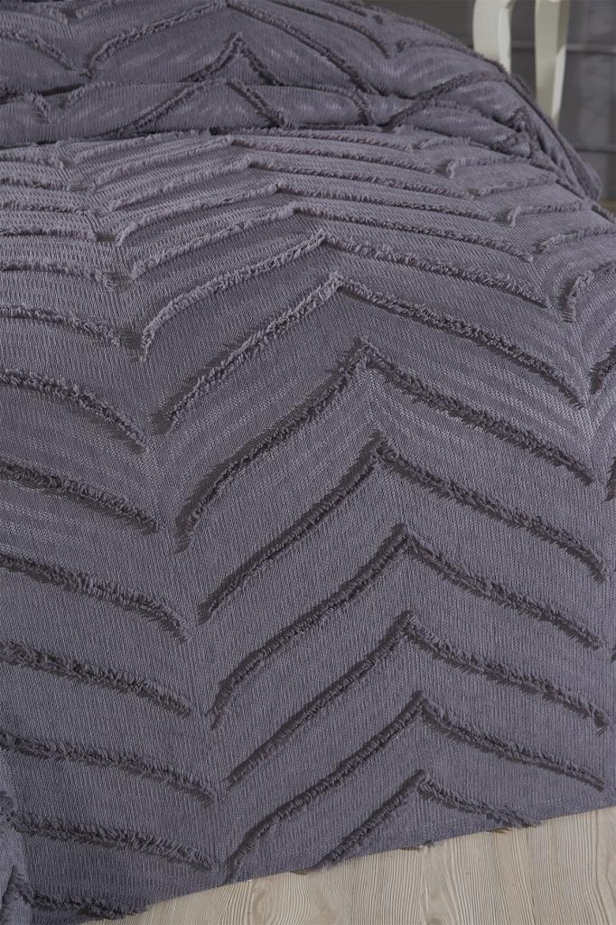 Çeyiz Diyarı Sementina 2 Parça Tek Kişilik Pike Takımı Antrasit - 4