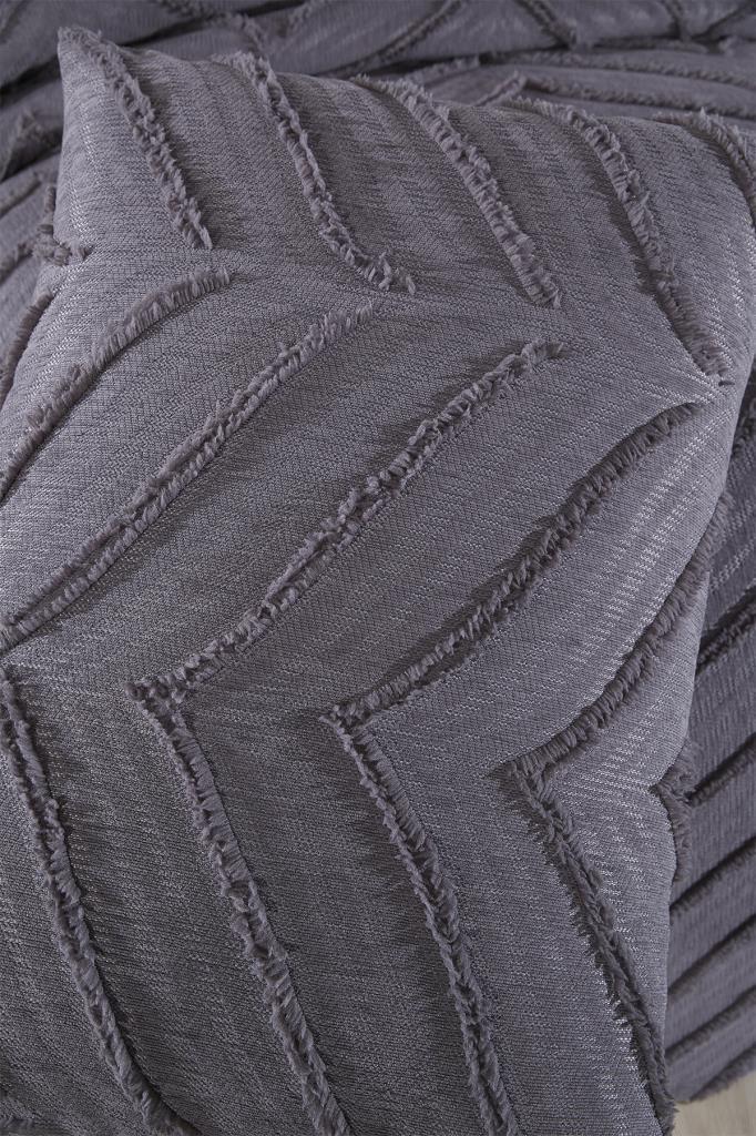 Çeyiz Diyarı Sementina 2 Parça Tek Kişilik Pike Takımı Antrasit - 6