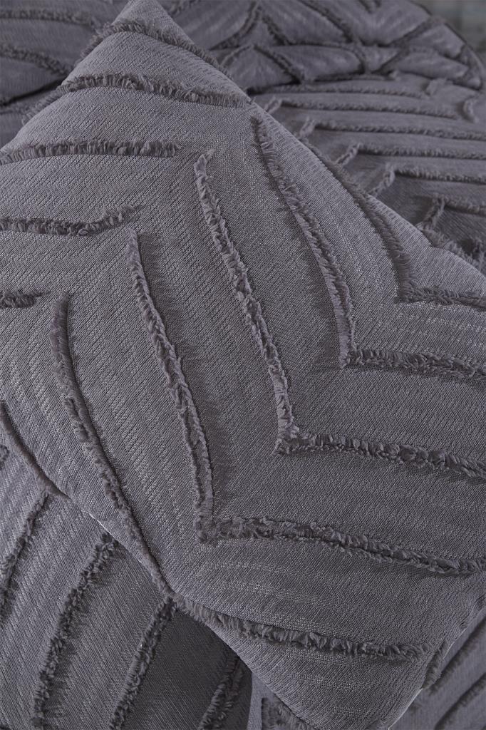 Çeyiz Diyarı Sementina 2 Parça Tek Kişilik Pike Takımı Antrasit - 7