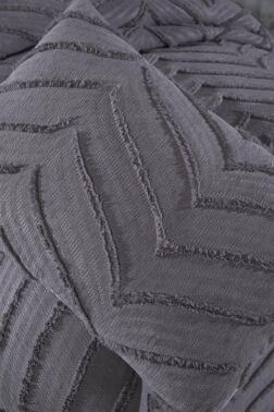 Çeyiz Diyarı Sementina 2 Parça Tek Kişilik Pike Takımı Antrasit - 7