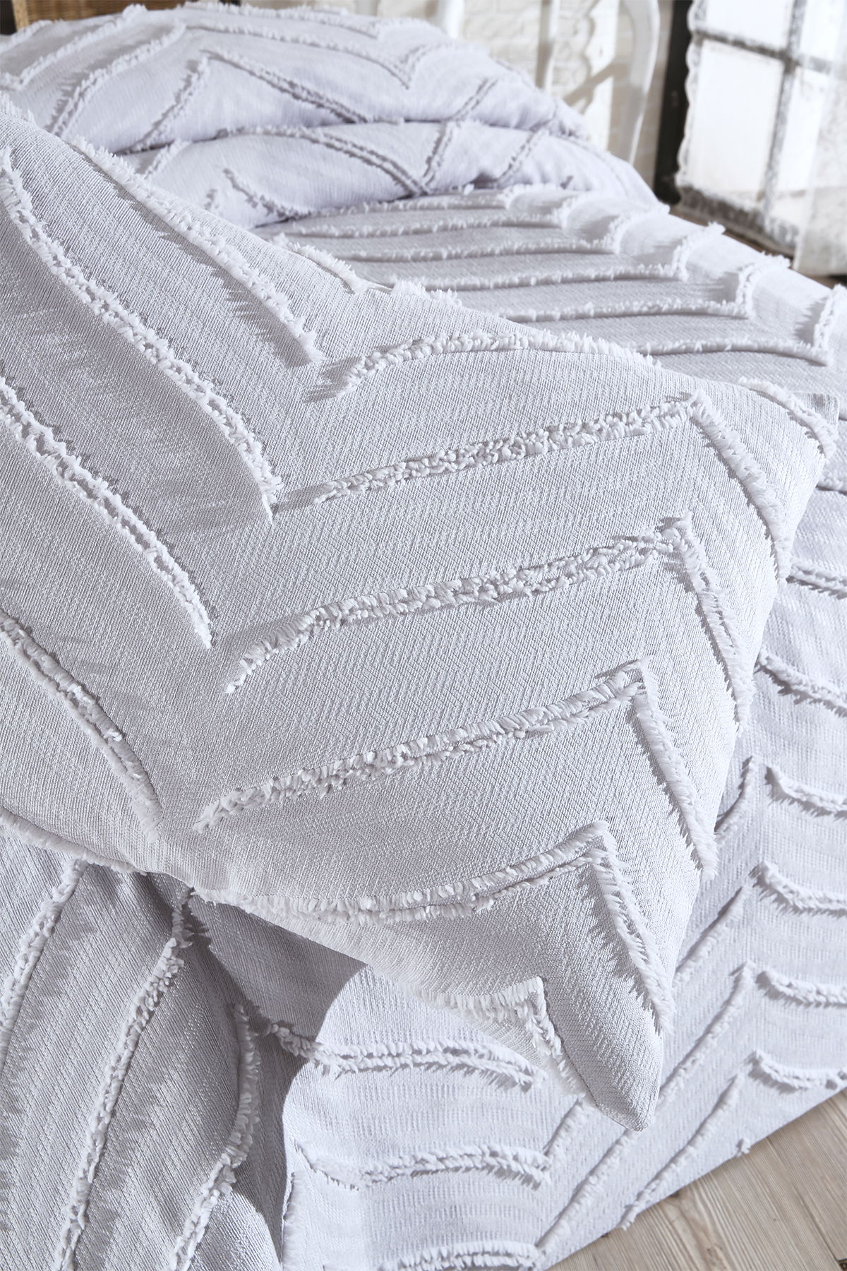 Çeyiz Diyarı Sementina 2 Parça Tek Kişilik Pike Takımı Gri - 2