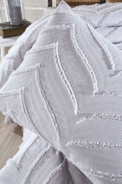 Çeyiz Diyarı Sementina 2 Parça Tek Kişilik Pike Takımı Gri - 4